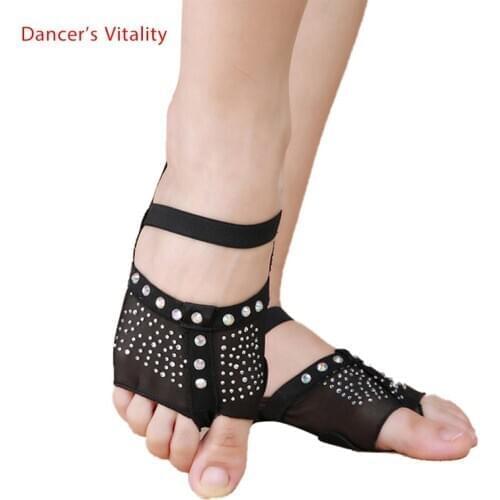 Women dance belly dance foot thong dance shoes foot half sun diamond decorated size 34 - 41 (us3.5 - 10.5) S,M,L,XL
