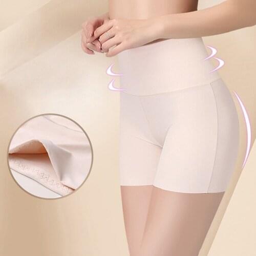 Summer Women Safety Shorts Pants Seamless Thin Ice Silk High Waist Panties Seamless Anti Emptied Boyshorts Girls Underwear