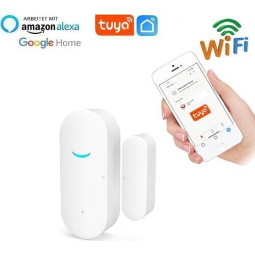 Tuya Smart WiFi Door Sensor Door Open / Closed Detectors alarm smart home linkage compatible with Alexa Google Home