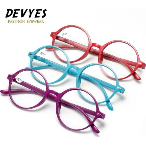 Ultralight Resin Vintage Round Frame Reading Glasses Hyperopia Presbyopic Women Men Colorful Eyeglasses Unisex New