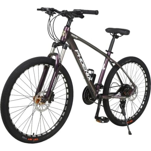 Bicycle 20-year new color-changing frame 27-speed oil disc mens and womens variable speed off-road mountain bike bicycle