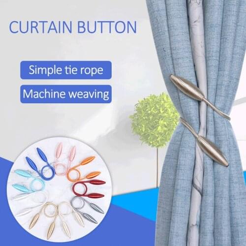 Curtain Tiebacks Plush Alloy Hanging Belts Ropes Curtain Holdback Buckles Clasp Clips Curtain Accessories Hook Holder Home Decor