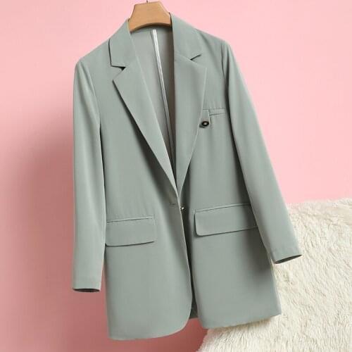 Womens Suit 2021 Is Suitable for Summer Fashion All-match Suit One Button High Quality Simple Jacket Female Elegant