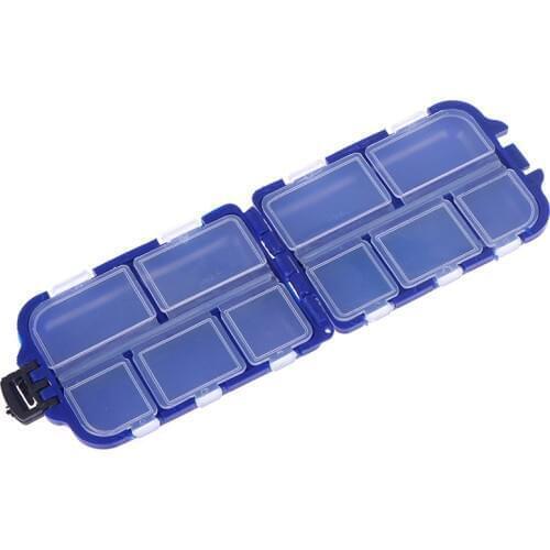 10 Compartments Mini Storage Box Fishing Tackle Box Fishing Bait Spoon Hook Bait Box Gadget Box Pesca Fishing Accessories