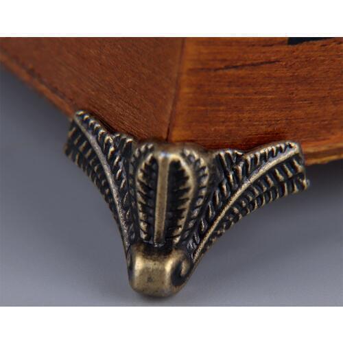 4Pcs Antique Corner Protector Box Wood Case Decorative Feet Leg Corner Bracket Furniture Hardware Chinese Crafts
