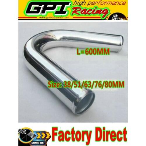 GPI 80mm 3 1/8"135 Degree Aluminum Turbo Intercooler Pipe Tube Tubin L=600mm NEW