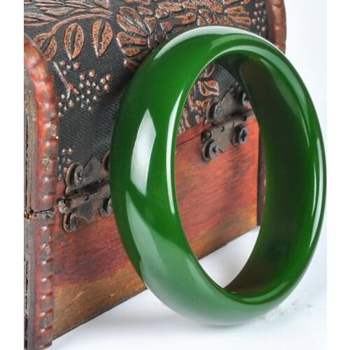 Natural Green Jade Bangle Fashion Jewelry Accessories For Women Gifts Genuine Jades Stone Bangles Mens Bracelets