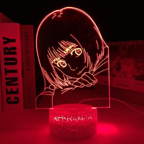 Black Base 3D Lamp Anime Attack on Titan Armin Arlert for Bedroom Decorative Light Kids Birthday Gift Manga LED Night Light