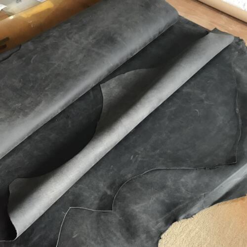 Defect Black gray dark green retro handmade DIY leather head layer cow skin 1.6 ~ 1.8 mm crazy horse genuine leather