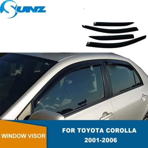 Side Window Deflectors For Toyota Corolla 2001 2002 2003 2004 2005 2006 Window Visor Rain Sun Guard Deflectors SUNZ