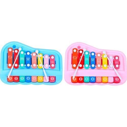 Wooden Xylophone Knock Piano 8 Tone Kids Children Educational Preschool Learning Toys