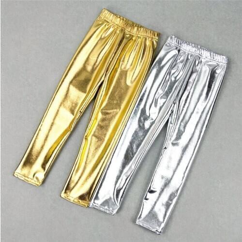 ChildrenS Leggings Tights For Girls Gold And SilverTrousers Shiny Leggings European &American Slim GirlsS Baby Clothes Pants
