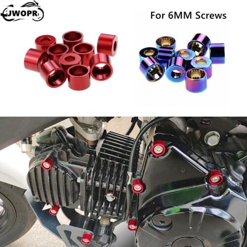JWOPR Motorcycle Engine Screw Cap Bolt Gasket 6mm T6063 CNC Universal Screw Cap Decoration Modification Accessories 2021 New