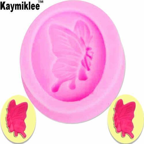 Kaymiklee M730 1PCS 3D Resin Butterfly Silicone Mold Fondant Cake Mould Candy Chocolate Decoration Kitchen Bakeware Tool