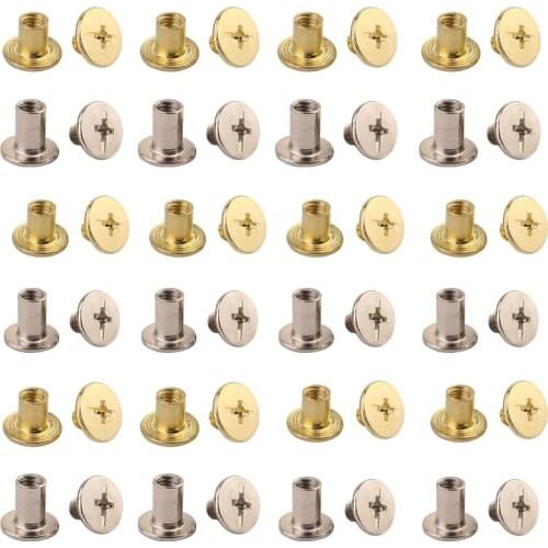 LMDZ Iron Binding Screws Nail Rivets For Book Photo Album Leather Craft Wallet Ledger Handicrafts M5x6mm/M5*8mm Rivets