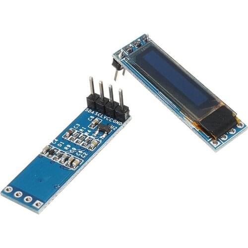 0.69 inch 96x16 OLED Display Module White Display 0.69" SSD1306 LCD Screen Control Board for Arduino 3-5.5V IIC Interface