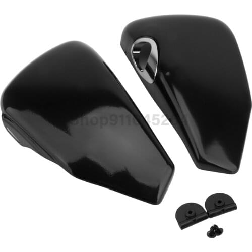 Motorcycle Black Metal Left Right Battery Side Fairing Cover for Harley Sportster XL Iron 883 1200 Custom 04-13