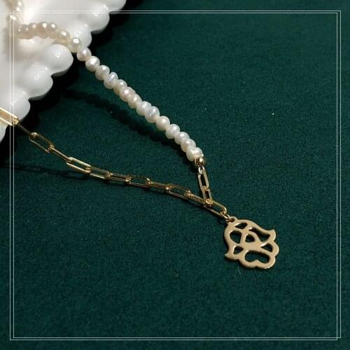 S925 sterling silver hollow Flower Necklace Versatile temperament Simplicity trend Free freight double-deck