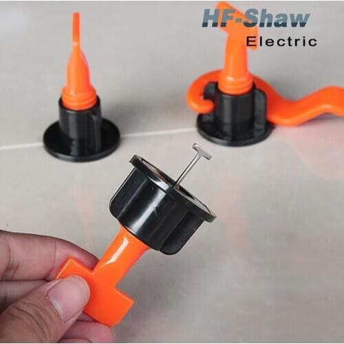 50pcs/set Flat Ceramic Floor Wall Level Wedges Tile Leveling System Leveler Locator Spacers Plier Kit For Tiles