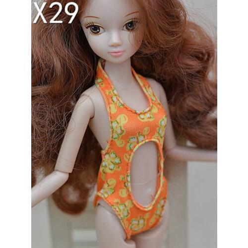 Sexy One-piece Swimwear Beach Bikini Bathing Swimsuits Clothes for Barbie Doll House For 1/6 BJD Doll Accessories