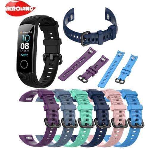 Silicone Wrist Strap For Huawei Honor Band 4 /5 Smart Sport Bracelet Strap For Huawei Honor Band 5 Band 4 Standard Versio Watch