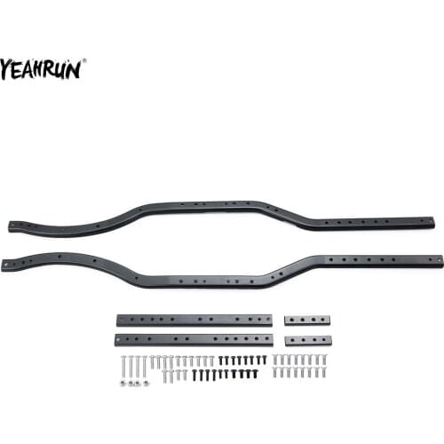 YEAHRUN 6x6 Steel Girder Body Chassis Frame Rails For 1/10 Axial SCX10 SCX10II 90046 90047 90027 90028 RC Car Upgrade Parts