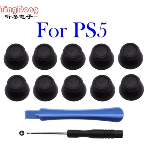 TingDong 10Pcs Replacement Controller Analog Thumbsticks Thumb Stick for Sony PS5 Black Drop Shipping With tool