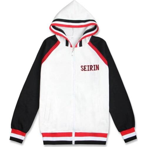 2019 Kuroko No Basket Thin Hoodie Anime Cosplay SEIRIN School Zipper Coat Spring Autumn Men Women Sweatshirt Jacket