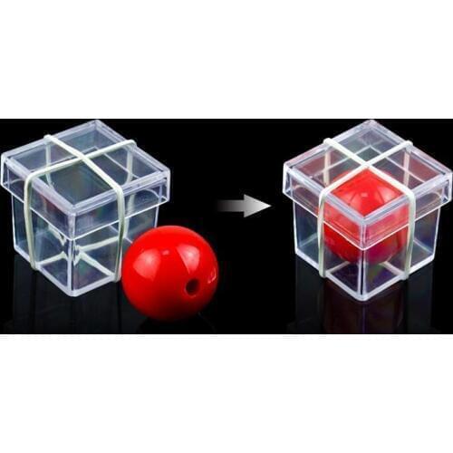 Funny Clear Ball Through Box Magic Tricks Props Illusion Magic Magician Game For Magicians Magic Toys