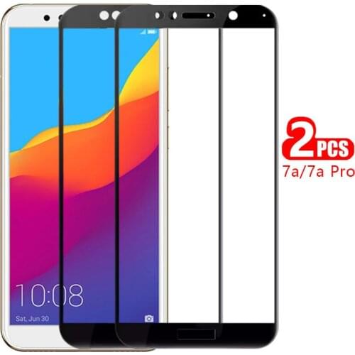 9d screen protector tempered glass case for huawei honor 7a pro cover on honor7a 7apro honer 7 a a7 protective phone coque bag