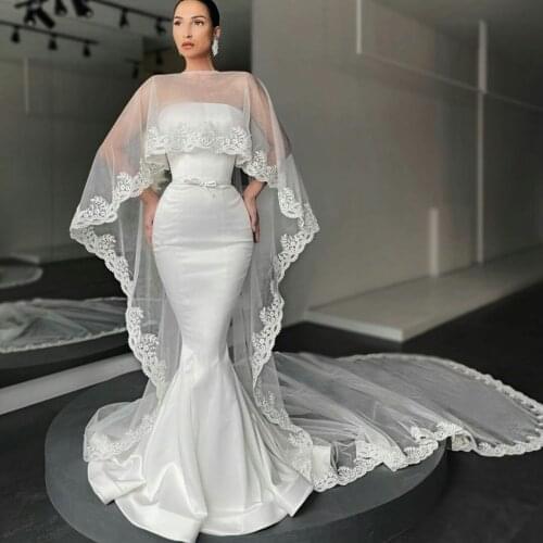 Women Long Shawl Appliques Fashion Bridal Lady Tops Wrap Evening Party Shawls Cape Jacket Shrug Wedding Accessories