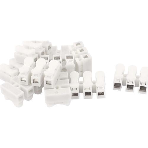 10 Pcs 3P G8 CH-3 Spring Wire Connector Splice LED Strip Light No Welding No Screw Connector Cable Crimp Clamp Terminal 3 Way