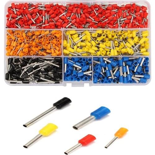 New High Quality 1020Pcs Insulated Wire Copper Nylon Crimp Connector Insulated Wire Pin End 1 to 2.3mm Heat Shrink Tubing