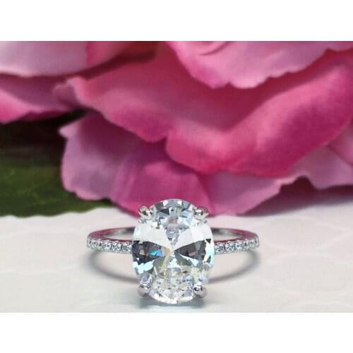 2021 New Arrival Fashion 925 Sterling Silver Oval Engagement Ring For Women Anniversary Gift Jewelry R5314