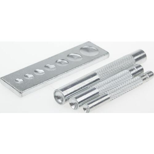 6/8/10mm Leather Flat Rivets Puncher Punk Shoes Bags Belts Garment Leather Craft Rivets Punch Sewing Tools R1