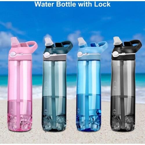 750ml Water Bottle With Lock ​Portable BPA-Free Water Bottles Leakproof Drinkware for Outdoor Camping​ Keep You Hydrated