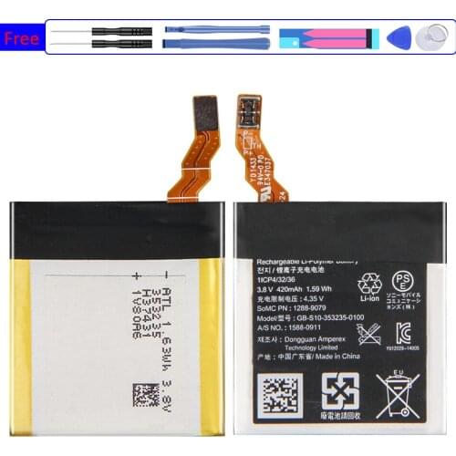 420mAh Battery GB-S10-353235-0100 For SONY SmartWatch 3 SW3 SWR50 3SAS