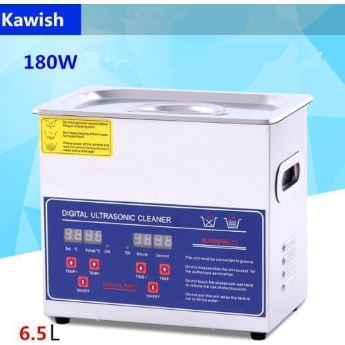 180W 6.5L Deisel Common Rail Fuel Injectors Steel Ultrasonic Tank Cleaning Machine for Pump Parts Nozzles Valves Cleaner