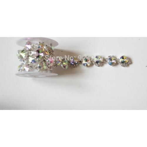 Free Shipping 5 yards Acrylic and Rhinestone Trim, Rhinestone Bridal Applique,Wedding Applique,Rhinestone Chain LSRT01113