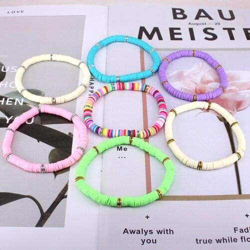 Bohemian Polymer Clay Bracelet for Women Beaded Bracelets for Child Summer Fashion Jewelry M35