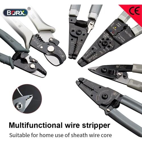Portable mulit function wire harness cut and strip tools fllexible wire crimp stripper