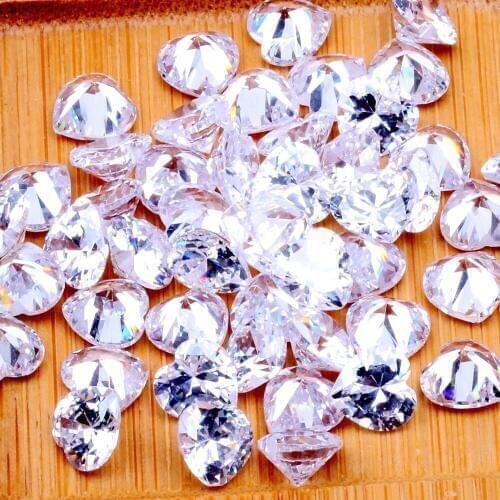 3 Different Shapes Shiny 4-10mm Cubic Zirconia Stone Beads 50-100pcs/lot Brilliant Loose CZ Gems DIY Earrings Necklace Bracelet