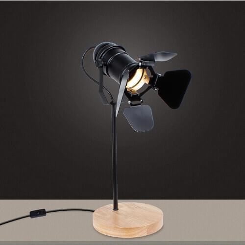 DARHYN American iron table lamp European retro black elegant table lamp desk lamp LED eye protection lamp Interior lighting NEW