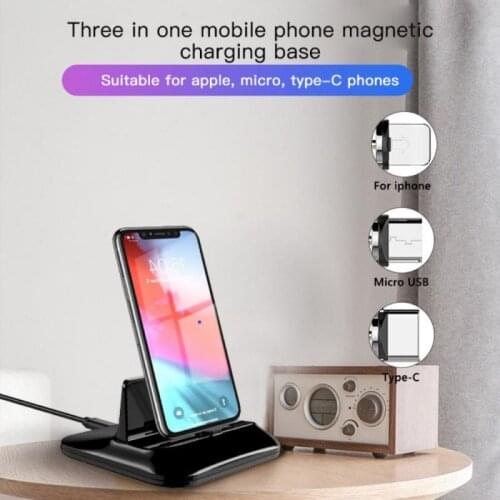 Phone Charging Dock Station USB Data Cable For IPhone Huawei Xiaomi LG Samsung Micro-USB/Type-C/IOS Desktop Docking Charger