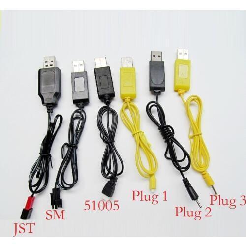 More Options 3.7V Battery USB Charger Cable For X5 S107G MJX RC CX-10 JXD Quadcopter Helicopter Spare Parts