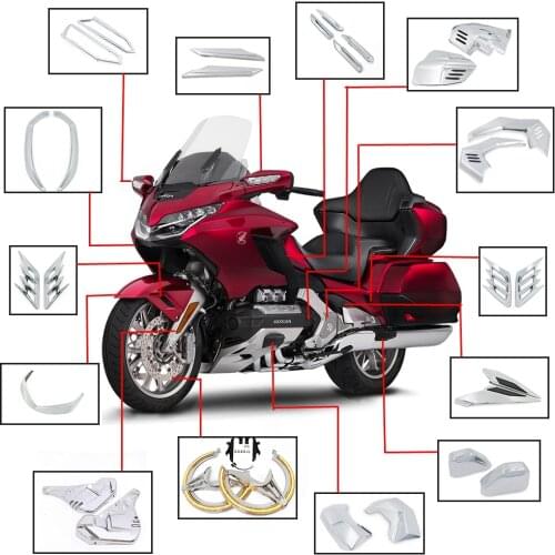 For Honda Goldwing 1800 GL1800 2018 2019 2020 Chrome Accessories Decorative Trims Engine Covers Front Rear Proection