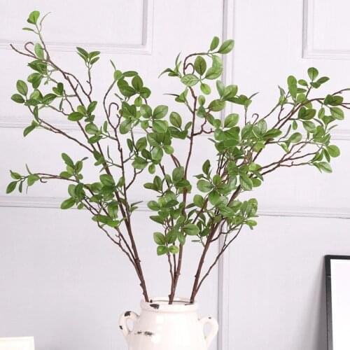 Artificial Eucalyptus Long Silver Dollar Leaves Foliage Plants Greenery Fake Plastic Branches Greens Bushes