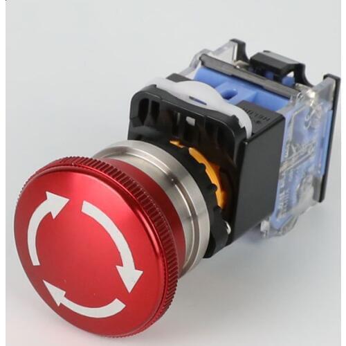 Emergency Stop Button La38-11zs. Metal Head Mushroom Head Emergency Stop Compact Stop Since Lock Button Switch 22mm
