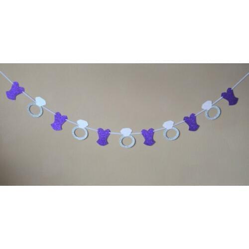 Corset + Bling rings Glitter Banner Bachelorette Party wedding photo booth bridal shower garlands