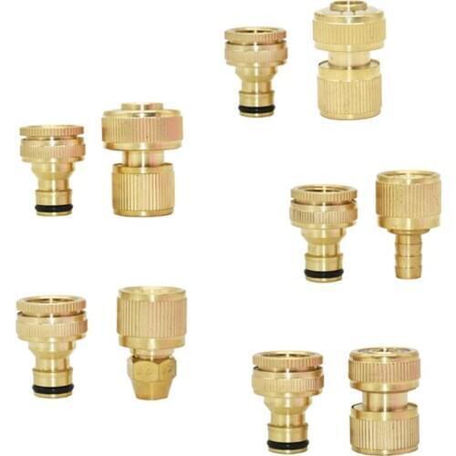 Brass 1/2 3/4 Female Thread To 3/8 1/2 3/4 Inch Hose Quick Connector Copper Connector Garden Hose Water Gun Fittings 1pcs